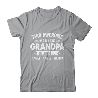 Personalized Custom Kids Name This Awesome Grandpa Belongs To Kids Custom Grandpa With Kid's Name For Men Fathers Day Birthday Christmas Shirt & Hoodie | siriusteestore