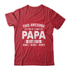 Personalized Custom Kids Name This Awesome Papa Belongs To Kids Custom Papa With Kid's Name For Men Fathers Day Birthday Christmas Shirt & Hoodie | siriusteestore