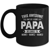 Personalized Custom Kids Name This Awesome Papa Belongs To Kids Custom Papa With Kid's Name For Men Fathers Day Birthday Christmas Mug | siriusteestore