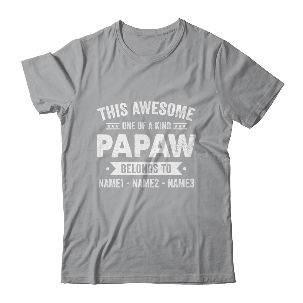Personalized Custom Kids Name This Awesome Papaw Belongs To Kids Custom Papaw With Kid's Name For Men Fathers Day Birthday Christmas Shirt & Hoodie | siriusteestore