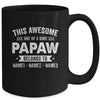 Personalized Custom Kids Name This Awesome Papaw Belongs To Kids Custom Papaw With Kid's Name For Men Fathers Day Birthday Christmas Mug | siriusteestore