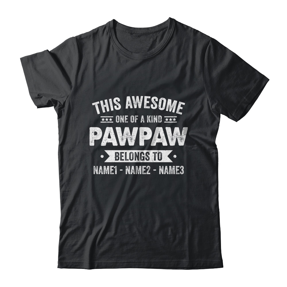 Personalized Custom Kids Name This Awesome Pawpaw Belongs To Kids Custom Pawpaw With Kid's Name For Men Fathers Day Birthday Christmas Shirt & Hoodie | siriusteestore