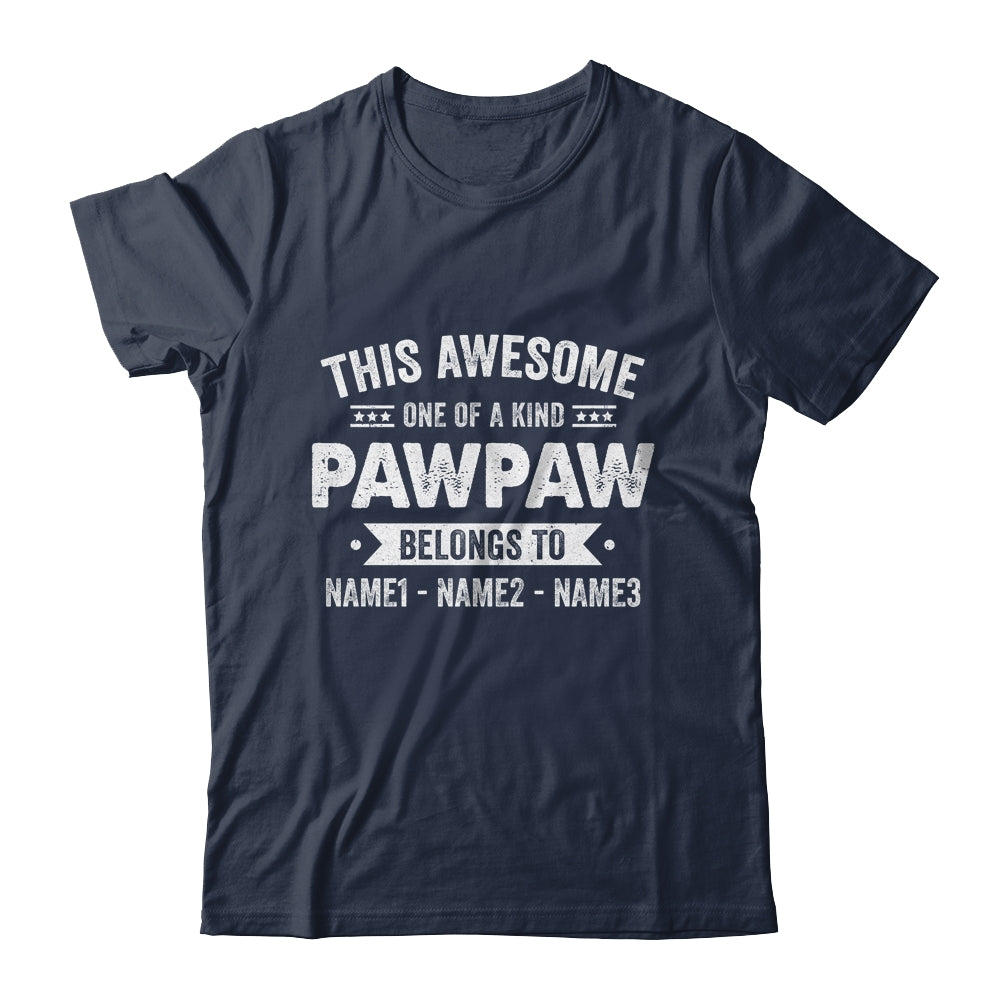 Personalized Custom Kids Name This Awesome Pawpaw Belongs To Kids Custom Pawpaw With Kid's Name For Men Fathers Day Birthday Christmas Shirt & Hoodie | siriusteestore