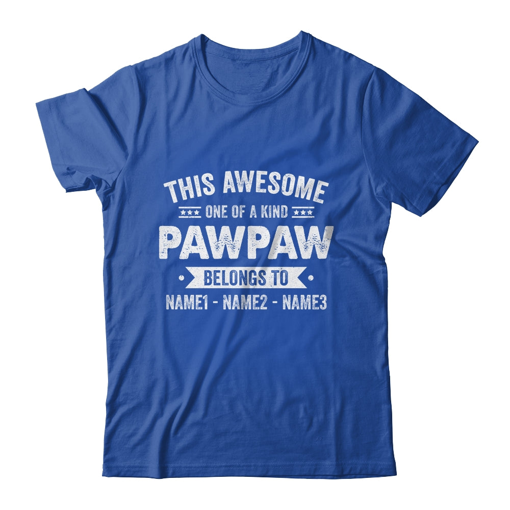 Personalized Custom Kids Name This Awesome Pawpaw Belongs To Kids Custom Pawpaw With Kid's Name For Men Fathers Day Birthday Christmas Shirt & Hoodie | siriusteestore