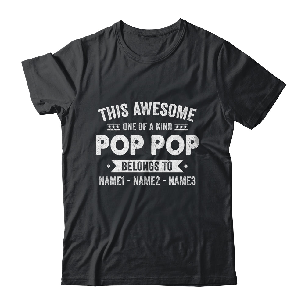 Personalized Custom Kids Name This Awesome Pop Pop Belongs To Kids Custom Pop Pop With Kid's Name For Men Fathers Day Birthday Christmas Shirt & Hoodie | siriusteestore