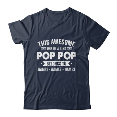 Personalized Custom Kids Name This Awesome Pop Pop Belongs To Kids Custom Pop Pop With Kid's Name For Men Fathers Day Birthday Christmas Shirt & Hoodie | siriusteestore