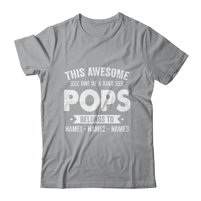 Personalized Custom Kids Name This Awesome Pops Belongs To Kids Custom Pops With Kid's Name For Men Fathers Day Birthday Christmas Shirt & Hoodie | siriusteestore