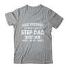 Personalized Custom Kids Name This Awesome StepDad Belongs To Kids Custom Stepfather With Kid's Name For Men Fathers Day Birthday Christmas Shirt & Hoodie | siriusteestore