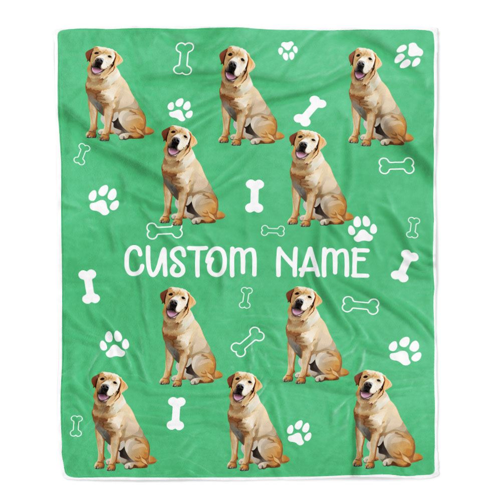Personalized Custom Labrador Blanket for Dog Mother Mom Dog Father Dad Dog Lover for Women Men Boy Girl Birthday Christmas Customized Bed Fleece Throw Blanket | siriusteestore