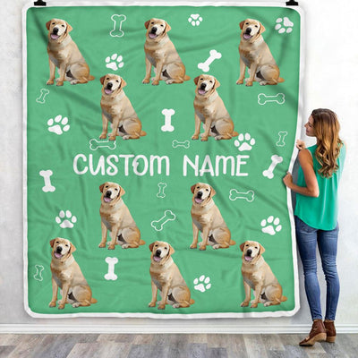 Personalized Custom Labrador Blanket for Dog Mother Mom Dog Father Dad Dog Lover for Women Men Boy Girl Birthday Christmas Customized Bed Fleece Throw Blanket | siriusteestore