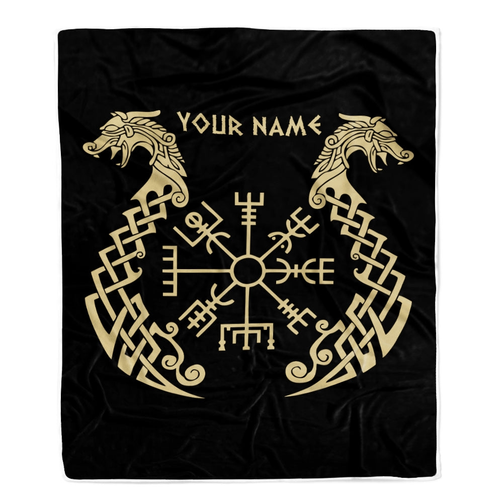 Personalized Custom Name Viking Nordic Scandinavian Norse Runes for Men Women Mom Dad Lovers Birthday Christmas Bed Quilt Fleece Throw Blanket | siriusteestore