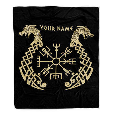 Personalized Custom Name Viking Nordic Scandinavian Norse Runes for Men Women Mom Dad Lovers Birthday Christmas Bed Quilt Fleece Throw Blanket | siriusteestore