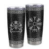Personalized Custom Name Viking Stainless Steel Tumbler Cup Odin God Celtic Scandinavian Norse Runes for Men Women Mom Dad Lovers Birthday Christmas Travel Mug | siriusteestore