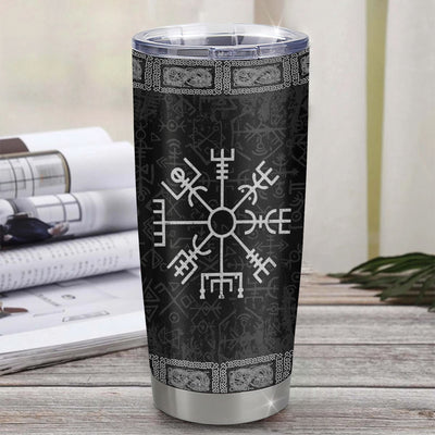 Personalized Custom Name Viking Stainless Steel Tumbler Cup Odin God Celtic Scandinavian Norse Runes for Men Women Mom Dad Lovers Birthday Christmas Travel Mug | siriusteestore