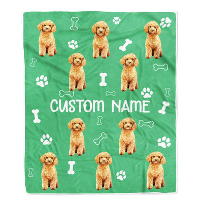 Personalized Custom Poodle Blanket for Dog Mother Mom Dog Father Dad Dog Lover for Women Men Boy Girl Birthday Christmas Customized Bed Fleece Throw Blanket | siriusteestore