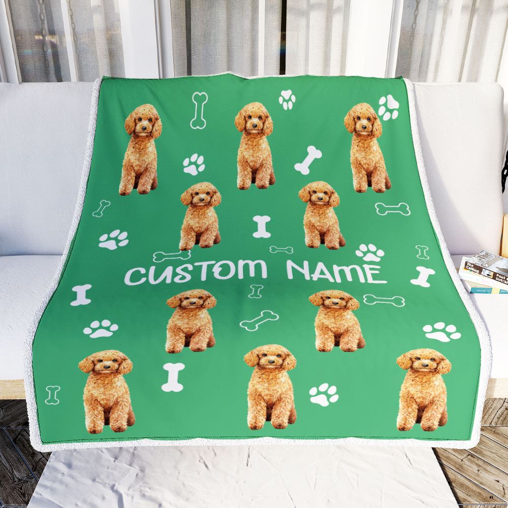 Personalized Custom Poodle Blanket for Dog Mother Mom Dog Father Dad Dog Lover for Women Men Boy Girl Birthday Christmas Customized Bed Fleece Throw Blanket | siriusteestore