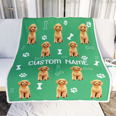 Personalized Custom Poodle Blanket for Dog Mother Mom Dog Father Dad Dog Lover for Women Men Boy Girl Birthday Christmas Customized Bed Fleece Throw Blanket | siriusteestore