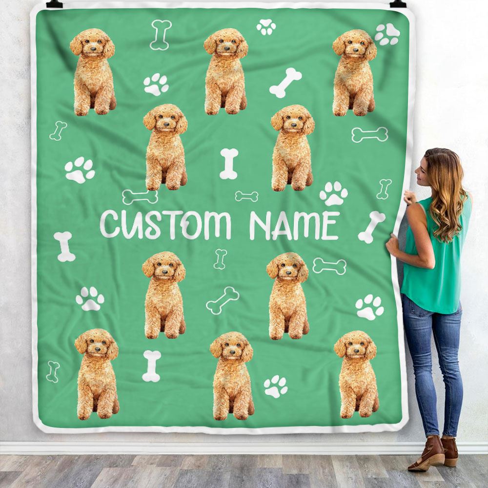 Personalized Custom Poodle Blanket for Dog Mother Mom Dog Father Dad Dog Lover for Women Men Boy Girl Birthday Christmas Customized Bed Fleece Throw Blanket | siriusteestore