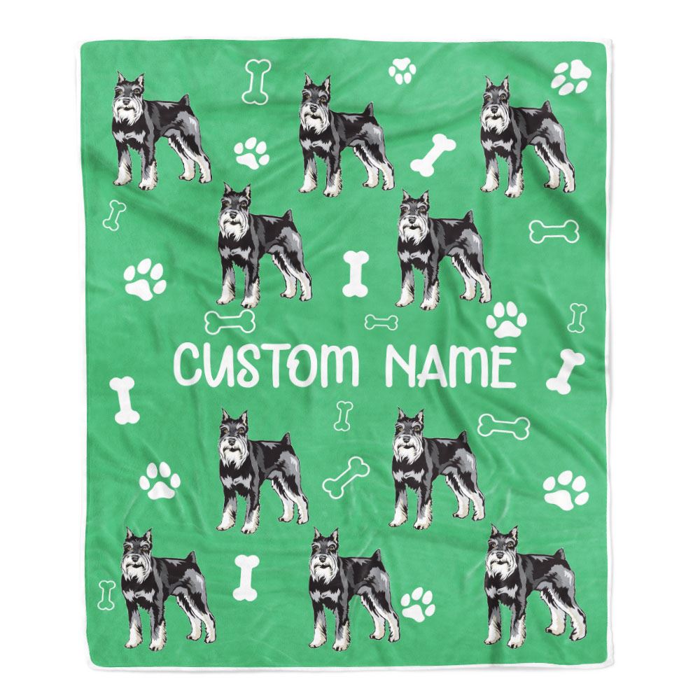 Personalized Custom Schnauzer Blanket for Dog Mother Mom Dog Father Dad Dog Lover for Women Men Boy Girl Birthday Christmas Customized Bed Fleece Throw Blanket | siriusteestore