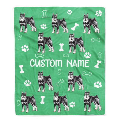 Personalized Custom Schnauzer Blanket for Dog Mother Mom Dog Father Dad Dog Lover for Women Men Boy Girl Birthday Christmas Customized Bed Fleece Throw Blanket | siriusteestore