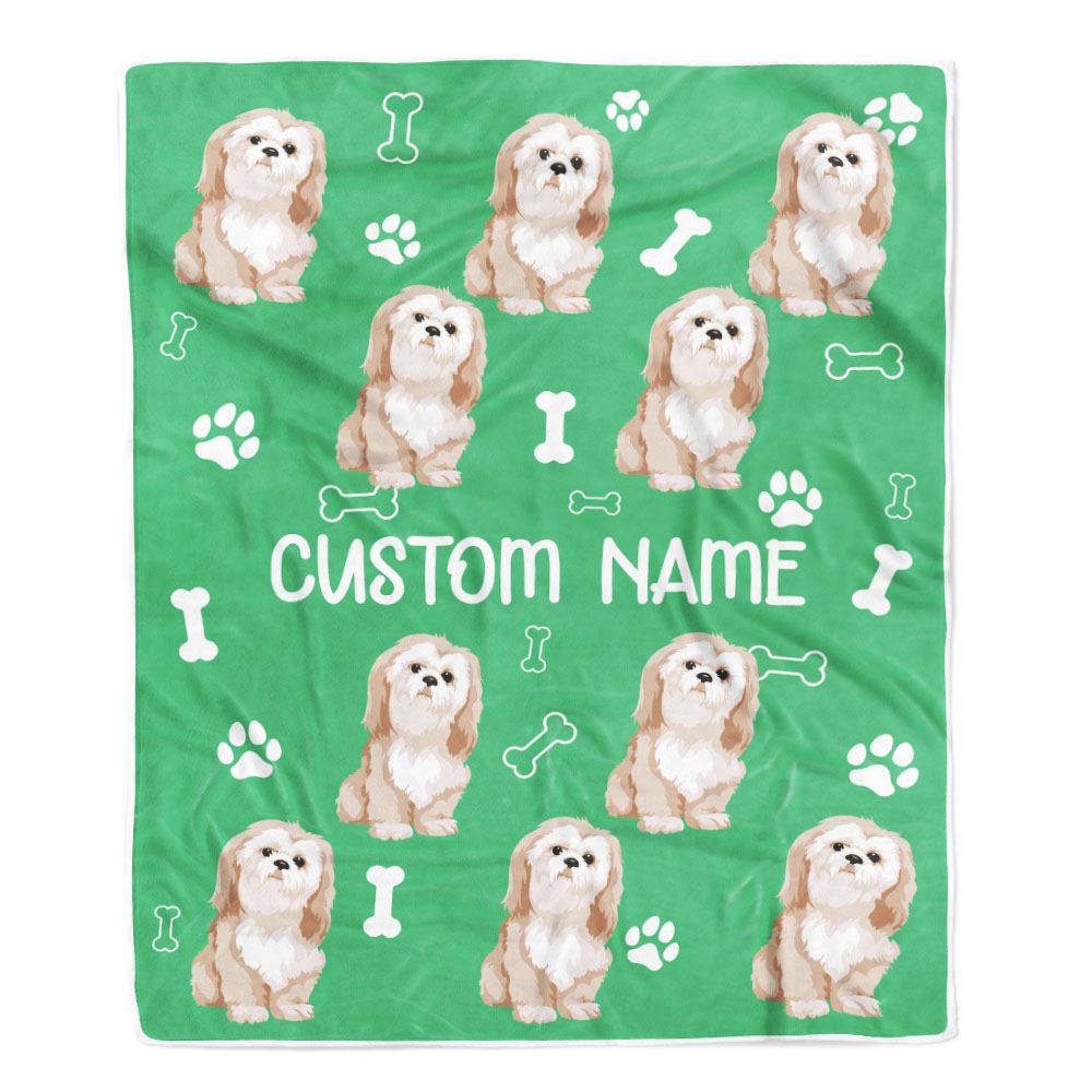 Personalized Custom Shih Tzu Blanket for Dog Mother Mom Dog Father Dad Dog Lover for Women Men Boy Girl Birthday Christmas Customized Bed Fleece Throw Blanket | siriusteestore