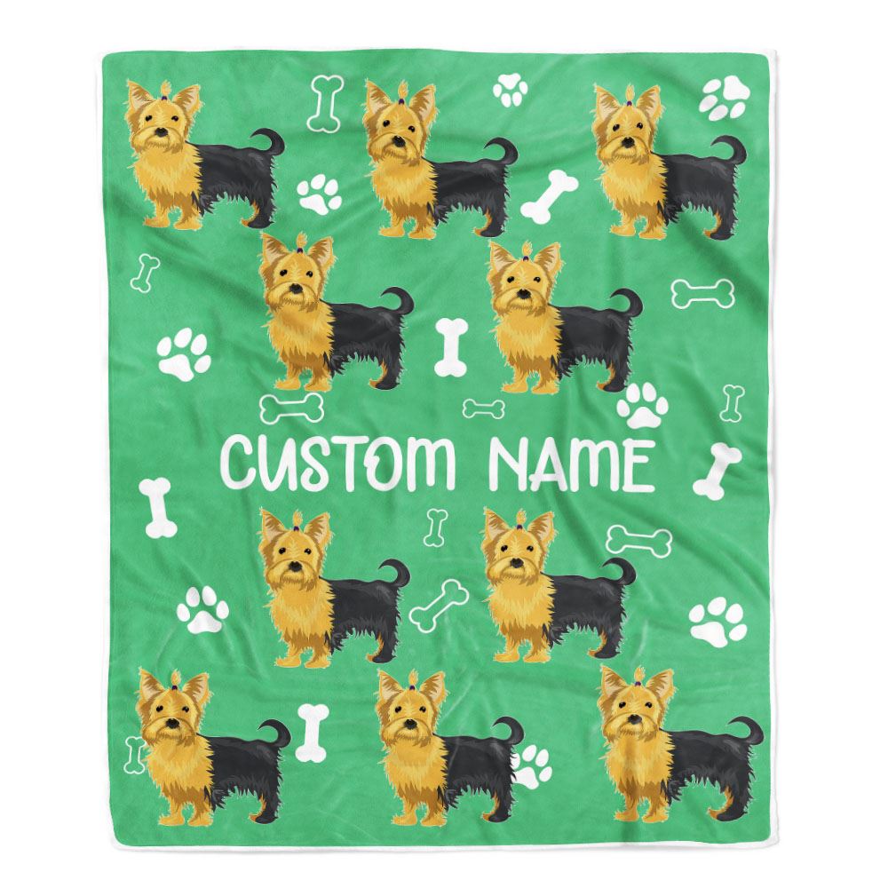 Personalized Custom Yorkie Blanket for Dog Mother Mom Dog Father Dad Dog Lover for Women Men Boy Girl Birthday Christmas Customized Bed Fleece Throw Blanket | siriusteestore