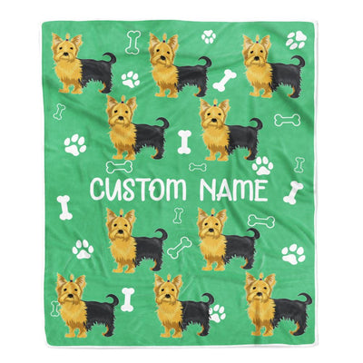 Personalized Custom Yorkie Blanket for Dog Mother Mom Dog Father Dad Dog Lover for Women Men Boy Girl Birthday Christmas Customized Bed Fleece Throw Blanket | siriusteestore