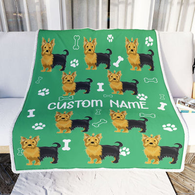 Personalized Custom Yorkie Blanket for Dog Mother Mom Dog Father Dad Dog Lover for Women Men Boy Girl Birthday Christmas Customized Bed Fleece Throw Blanket | siriusteestore