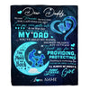 Personalized Dear Daddy Blanket from Daughter God Chose You to be My Dad Warm Soft Winter Night I Love You Dad Father's Day Birthday Christmas Fleece Blanket | siriusteestore