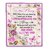 Personalized Dear Nanny Blanket From Kids It A Big Hug Butterfly Rose Nanny Birthday Mothers Day Thanksgiving Christmas Customized Fleece Throw Blanket | siriusteestore