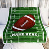 Personalized Football Blanket For Boy Girl American Football Field Custom Name Baby Men Women Birthday Christmas Customized Fleece Blanket | siriusteestore