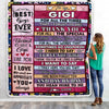 Personalized Gigi Blanket From Granddaughter Grandson Thank You For The Love Gigi Mothers Day Birthday Christmas Customized Bed Fleece Throw Blanket | siriusteestore