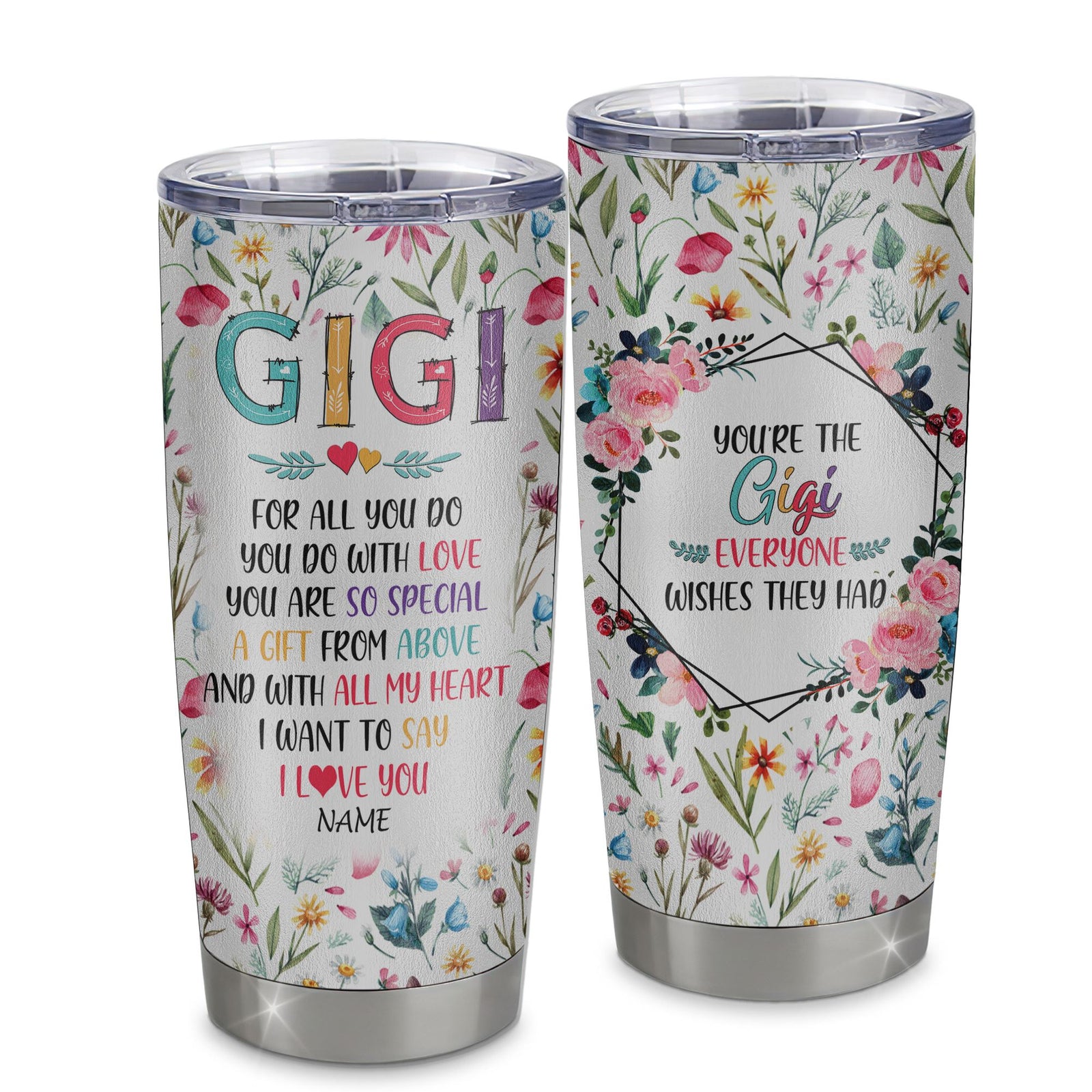 Personalized Gigi From Granddaughter Grandson Grandchildren Stainless Steel Tumbler Cup You Are So Special I Love You Gigi Mothers Day Birthday Christmas Travel Mug | siriusteestore