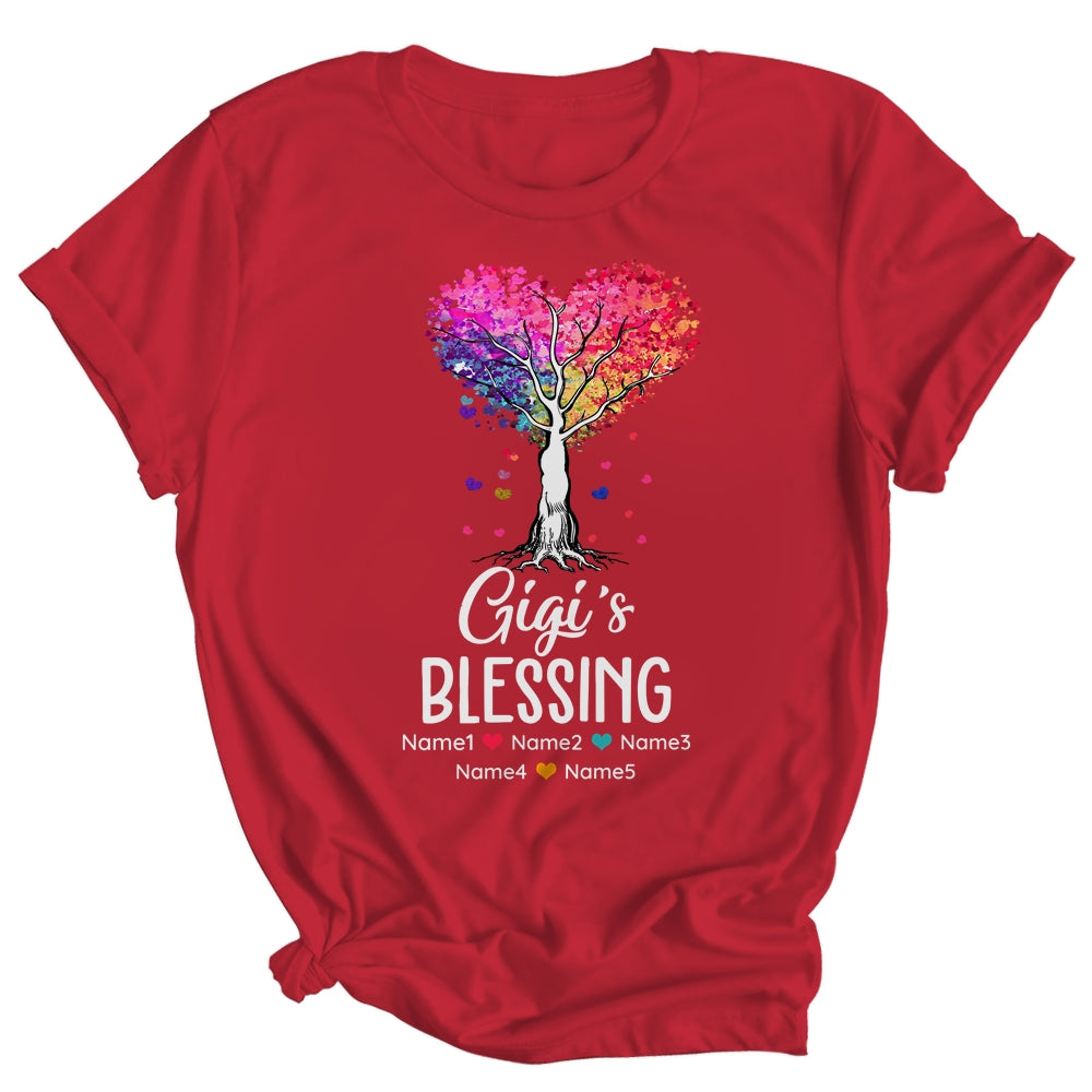 Personalized Gigi Is Blessed With Grandkids Name Colortree Custom Grandma Mothers Day Birthday Christmas Shirt & Tank Top | siriusteestore