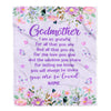 Personalized Godmother Blanket From Niece Nephew Floral Butterfly Love You Give Godmother Mothers Day Birthday Christmas Customized Bed Fleece Throw Blanket | siriusteestore