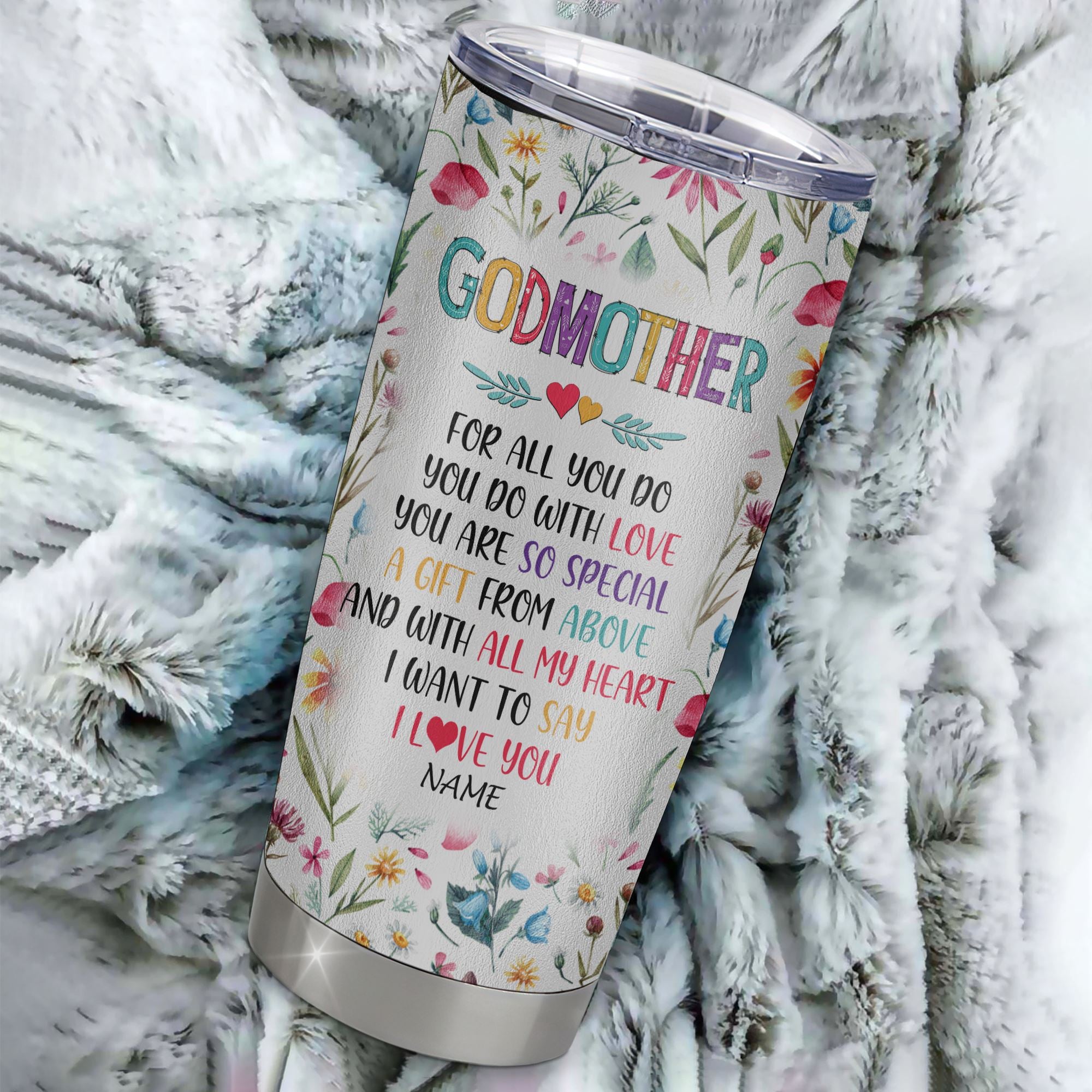 Personalized Godmother From Niece Nephew Goddaughter Stainless Steel Tumbler Cup You Are So Special I Love You Godmother Mothers Day Birthday Christmas Travel Mug | siriusteestore