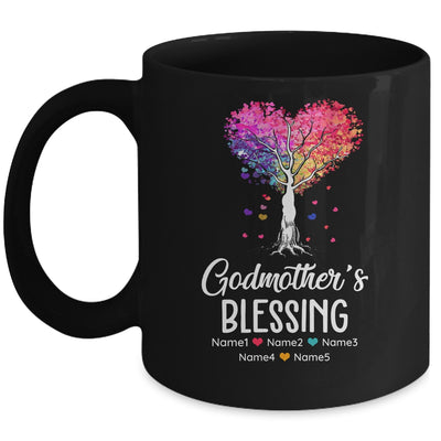 Personalized Godmother Is Blessed With Kids Name Colortree Custom Mom For Women Mothers Day Birthday Christmas Mug | siriusteestore