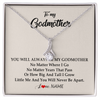 Alluring Beauty Necklace | Personalized Godmother Necklace From Goddaughter Niece You Will Always Be My Godmother Birthday Mothers Day Christmas Customized Gift Box Message Card | siriusteestore