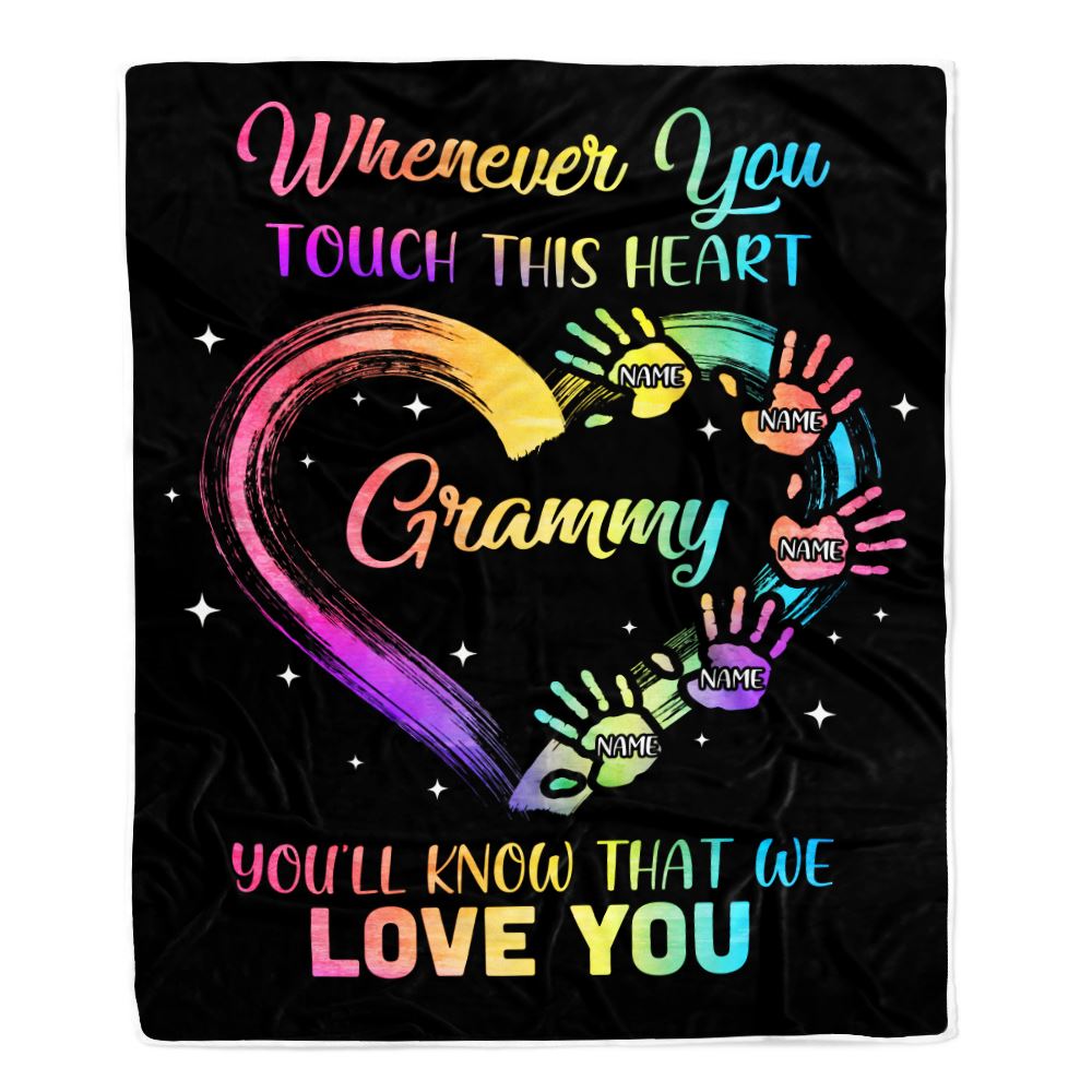 Personalized Grammy Blanket From Grandkids Granddaughter Grandson We Love You Grandparent Grammy Birthday Mothers Day Christmas Bed Fleece Throw Blanket | siriusteestore