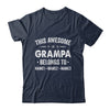 Personalized Grampa Custom Kids Name This Awesome Grampa Belongs To Grampa Fathers Day Birthday Christmas Shirt & Hoodie | siriusteestore
