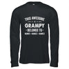 Personalized Grampy Custom Kids Name This Awesome Grampy Belongs To Grampy Fathers Day Birthday Christmas Shirt & Hoodie | siriusteestore