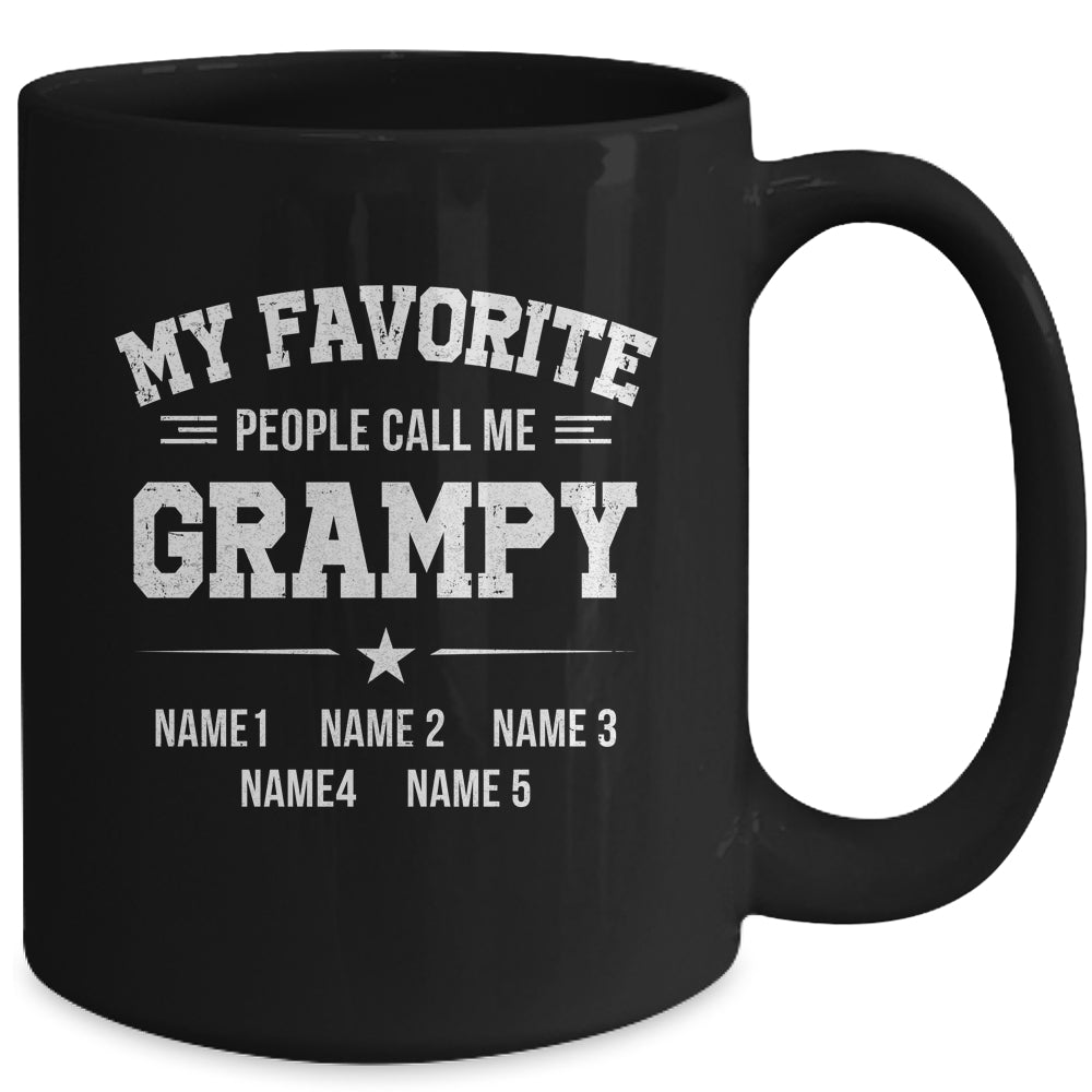 Personalized Grampy With Kids Name My Favorite People Call Me Grampy Custom For Men Fathers Day Birthday Christmas Mug | siriusteestore