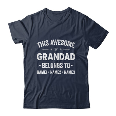 Personalized Grandad Custom Kids Name This Awesome Grandad Belongs To Grandad Fathers Day Birthday Christmas Shirt & Hoodie | siriusteestore