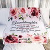 Personalized Granddaughter Blanket From Grandma We Hope Every Time Rose Floral Granddaughter Birthday Graduation Christmas Customized Fleece Blanket | siriusteestore