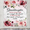 Personalized Granddaughter Blanket From Grandma We Hope Every Time Rose Floral Granddaughter Birthday Graduation Christmas Customized Fleece Blanket | siriusteestore