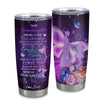 Personalized Granddaughter From Grandma Stainless Steel Tumbler Cup Butterfly Sometimes It's Hard to Find Words to Say I Love You Birthday Graduation Christmas Travel Mug | siriusteestore
