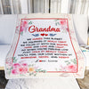 Personalized Grandma Blanket From Grandkids Granddaughter Grandson We Hugged This Blanket Floral Grandma Birthday Mothers Day Christmas Customized Fleece Blanket | siriusteestore