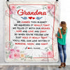 Personalized Grandma Blanket From Grandkids Granddaughter Grandson We Hugged This Blanket Floral Grandma Birthday Mothers Day Christmas Customized Fleece Blanket | siriusteestore
