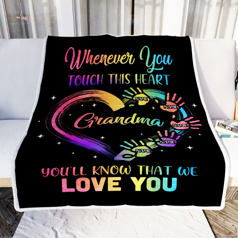 Grandma blanket hot sale with grandkids names