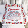 Personalized Grandma Blanket From Grandkids Grandson Granddaughter We Hugged This Blanket Grandma Birthday Mothers Day Christmas Customized Fleece Blanket | siriusteestore